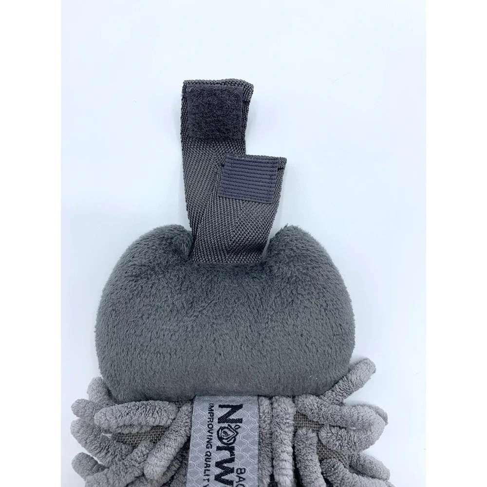 Norwex Pet to Dry Grey Kitten hanging towel Baclock
